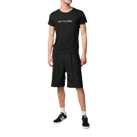 NASASEASONS | 'No Pictures' Black 100% Cotton Short Sleeve T-Shirt in Size Large - Picture 1 of 6